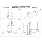 08223,33P(4000K) Люстра Тор матовое золото w133.5*95(d80+60+40) h150 Led 110W (4000k) диммируемая, с пультом ДУ