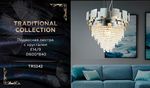 Подвесная хрустальная люстра TR5242/9 SL/CL серебро/прозрачный E14/9 max 40W D600*840