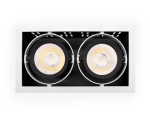 Карданный встраиваемый светодиодный светильник T812 BK/CH 2*12W 4200K