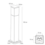 Ландшафтный светильник Arte Lamp PLATE A3710PA-1BK, 1хE27