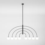 Потолочный светильник со стеклянным плафоном 30179/8 черный, E27х8