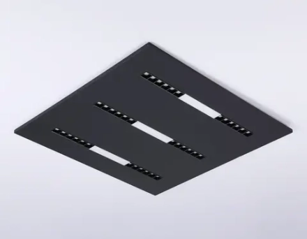 Светодиодная панель в стиле техно DPS1071 BK черный 48W 4000K 175-265V IP20 4080LM 595*595*14