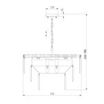 Умная подвесная хрустальная люстра 10130/8 золото, E14х8