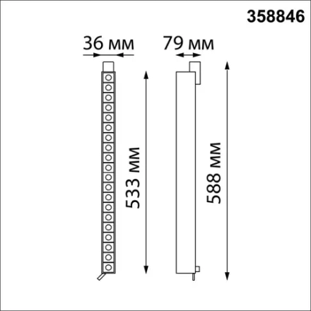 358846 PORT NT22 306 белый Светильник трехфазный трековый светодиодный IP20 LED 4000K 30W 220V ITER