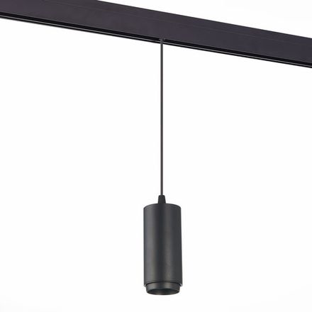 ST357.433.06 Магнитный трековый светильник подвесной ZOOM Черный LED 1*6W 3000K 667Lm Ra&gt;80 10-60° IP20 D60xH120 48V