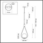 4810/1A PENDANT ODL21 493 золтой/черный/белый Подвес E14 1*40W FLARI