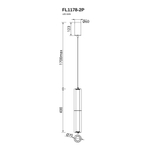 Подвесной светильник Instante Chrome FL1178-2P, LED