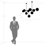 813197 Люстра GLOBO 9х40W E14 umber/white Lightstar