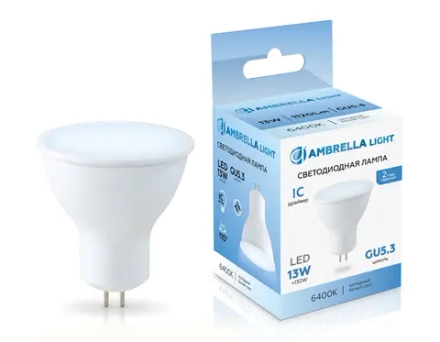 Лампа светодиодная 161306 LED MR16 13W IC GU5.3 6400K 175-265V