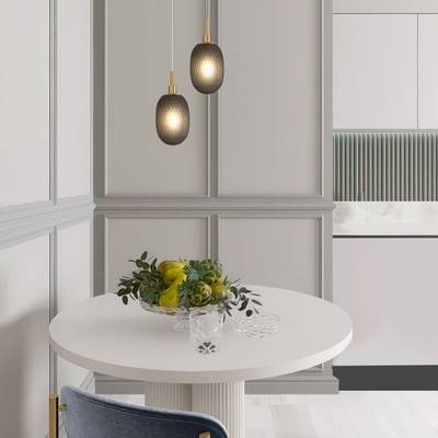 Подвесной светильник со стеклянным плафоном 50266/1 дымчатый, E14х1