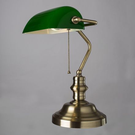 Кабинетная настольная лампа Arte Lamp BANKER A2492LT-1AB, 1хE27