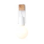 SL1142.501.01 Светильник настенный Белый, Светлое дерево E27 1*60W