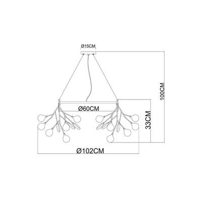 Подвесная люстра Arte Lamp CANDY A7272SP-45GO, 45хG4