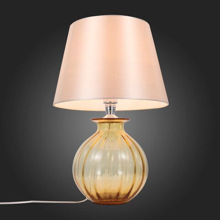 SL968.904.01 Прикроватная лампа ST-Luce Хром, Янтарный/Бежевый E27 1*60W (из 2-х коробок)