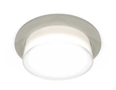 Комплект встраиваемого светильника c акрилом XC7623040 SGR/FR/CL серый песок/белый матовый/прозрачный MR16 GU5.3 (C7623, N7160)