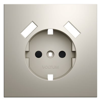 VLS000903 Накладка для розетки с заземлением и защитными шторками, с USB A+A, S70 (кашемир). (ТМ Maytoni)
