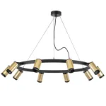 LR02040037 Люстра RULLO 10х50W GU10 ЧЕРНЫЙ/ЗОЛОТО (571020+214440-10+203437-10)