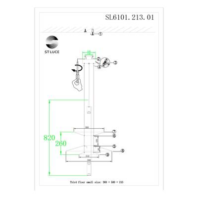 SL6101.213.01 Люстра подвесная ST-Luce Золотистый/Белый LED 1*15W 3000K
