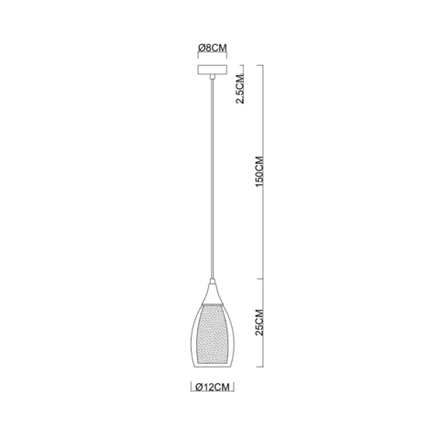 Подвесной светильник Arte Lamp BARRY A7951SP-1BK, 1хE14