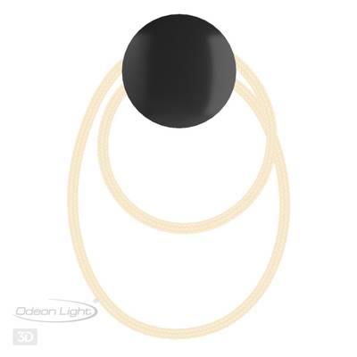 4398/20WL HIGHTECH ODL23 135 черный/металл/канат Настенный св-к IP20 LED 20W 3000K CORDA