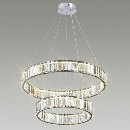 4930/60L L-VISION ODL24 611 хром/прозрачный металл/хрусталь Люстра LED 60W 4000K 7140Лм VEKIA