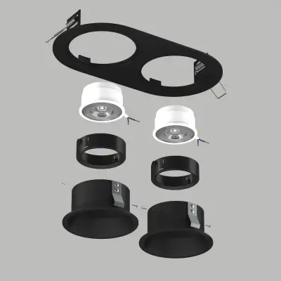 D6570707BMOD Светильник DOMINO ROUND  под LED модуль/лампу МR16 (214657+214607+214607+214007+214007)