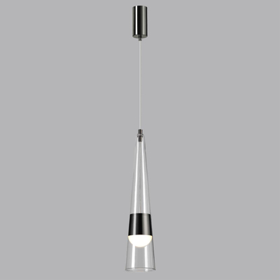5044/12L L-VISION ODL24 435 глянц.темн.хром/прозрачный/металл/стекло Подвес LED 12W 3000K 1334Лм LUMP
