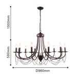 Подвесная люстра Plini 2590-12P, 12*E14*40W. ТМ F-Promo