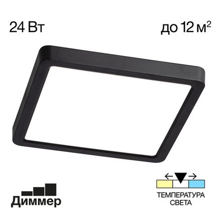 Citilux Бейсик CL738K241V LED Светильник накладной Чёрный
