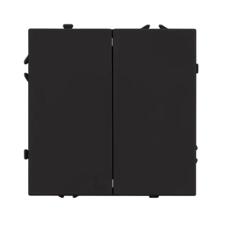 Механизм выключателя двухклавишный непроходной SWT-NOBE-MK02-SFPL-BK (230V, 10A) (Arlight, -)