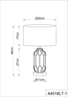 Декоративная настольная лампа Arte Lamp REVATI A4016LT-1WH, 1хE27