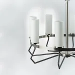 723085 Люстра FLUME 8х40W E14 ЧЕРНЫЙ МАТОВЫЙ/НИКЕЛЬ Lightstar