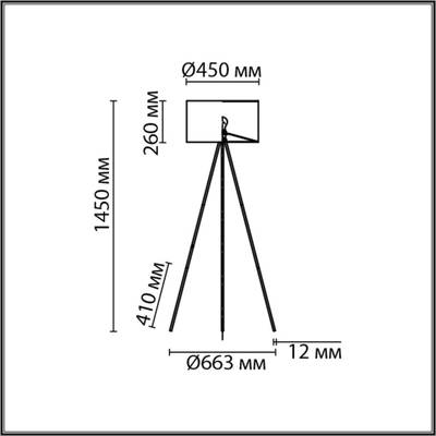 8077/1F NEOCLASSI LN25 золото/белый, металл/текстиль Торшер E27 1*60W 220V TAPIOKA