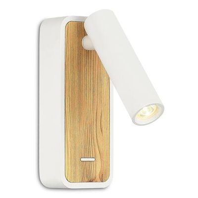 ST160.531.03 Светильник настенный ST-Luce Белый, Светлое дерево/Белый LED 1*3W 3000K