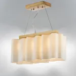 802135 Подвес NUBI LEGNO 3х40W E27 СВЕТЛОЕ ДЕРЕВО/БЕЛЫЙ