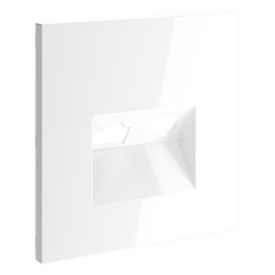 VLS002701 Накладка для розетки TV+RJ45 кат. 6, S70 (белый глянцевый). (ТМ Maytoni)