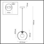 4955/1 PENDANT ODL22 339 хром/ белый/прозрачный/стекло Подвес G9 1*40W LOSTAR