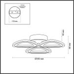 4571/42CL LEDIO LN21 017 черный, золотой Люстра потолочная диммир. с ДУ + LampSmart LED 42W 3000-6000К 2270Лм 220V RHEA
