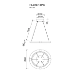 Люстра подвесная Sauvage FL1097-5PC, LED
