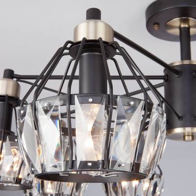 Люстра потолочная лофт 70075/8 черный