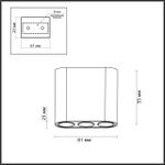 7091/8CL HIGHTECH ODL25 399 Потолочный светильник белый/металл/акрил IP20 LED 8W 3000K 220V SMALL