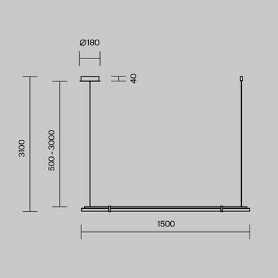 Подвесной светильник Plume 3000К 28Вт, MOD340PL-L28BS3K. TM Maytoni
