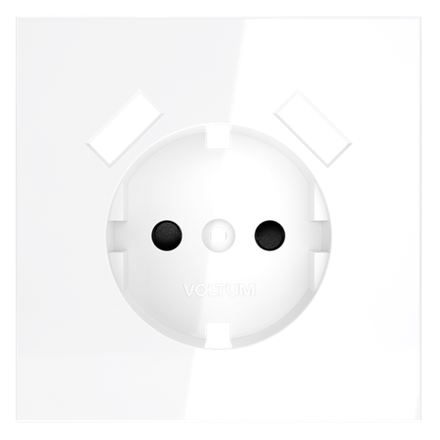 VLS000901 Накладка для розетки с заземлением и защитными шторками, с USB A+A, S70 (белый глянцевый). (ТМ Maytoni)