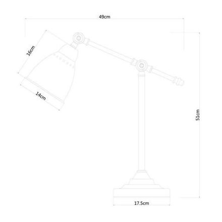 Офисная настольная лампа Arte Lamp BRACCIO A2054LT-1BK, 1хE27