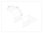 Уголок для закладных профилей Magnetic standard 48V 10mm GL2020 AL алюминий 40*30*40 2 шт