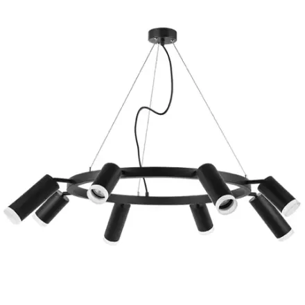 LR0183748740 Люстра RULLO 8х50W GU10 ЧЕРНЫЙ (571018+214437-4+214487-4+202430-8)