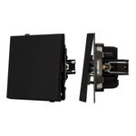 Механизм выключателя одноклавишный перекрёстный SWT-TENDO-MKX1-SFPL-BK (230V, 10A) (Arlight, -)