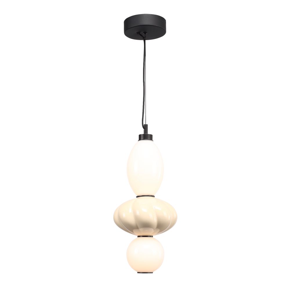 SL6134.413.01 Светильник подвесной ST-Luce черный/желтый, опаловый LED 1*18W 3000K