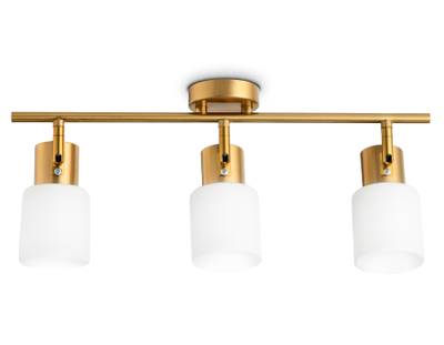 Настенно-потолочный спот TR3972/3 BS/FR латунь/белый матовый  E27*3 max 40W 460*80*140