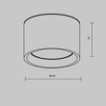 Потолочный светильник Hydra 3000K 10Вт 120° IP 44, C090CL-10W3K-B. TM Maytoni
